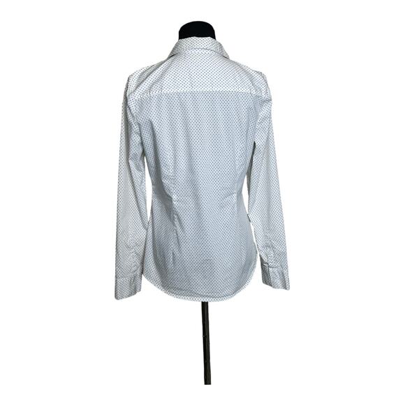 Apt 9 white black polka dots long sleeves button shirt size small - Picture 6 of 9